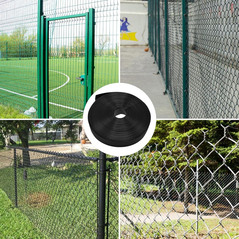 LEIGUNSING Chain Link Fence Privacy Tape, 246ft x 0.15ft Chain Link Fence Slats, Fence Covering Privacy, 200PCS Zip Ties + Puncher Included, Black ﻿ - Image 5